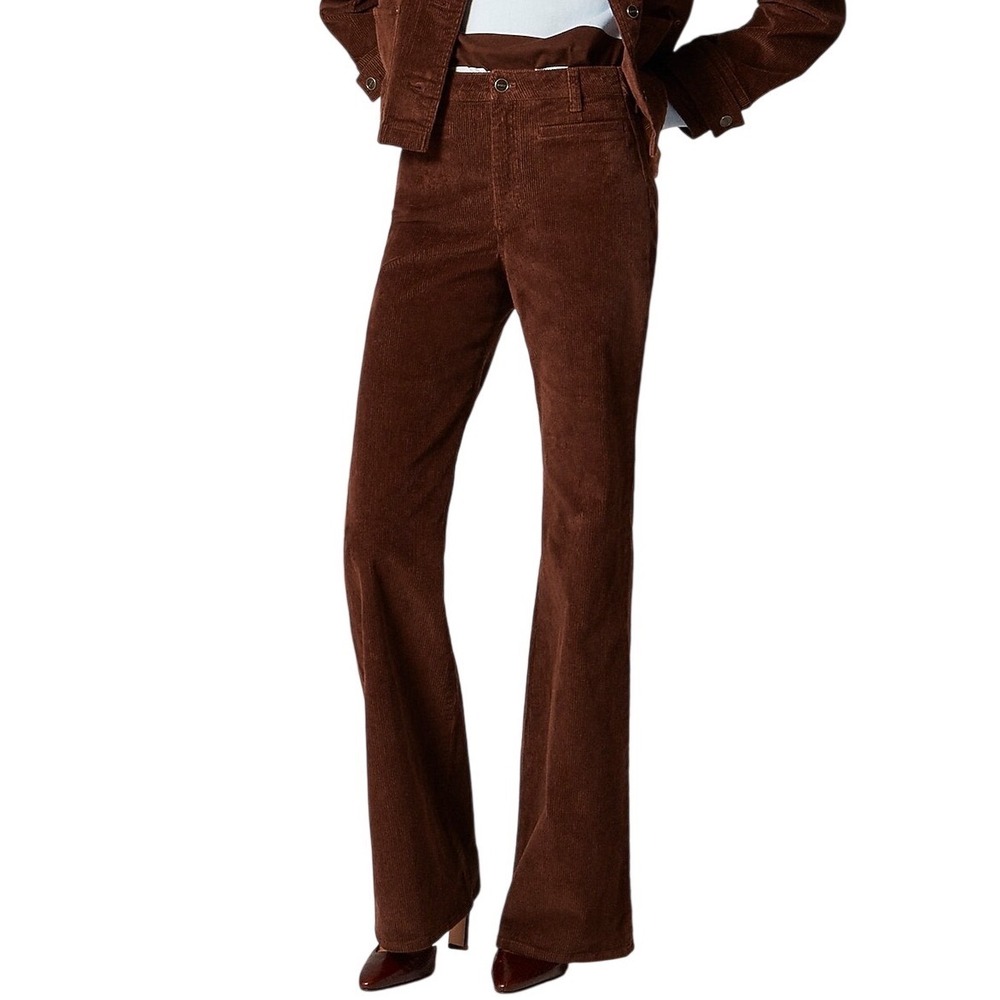NWT J.Crew Womens Vintage Flare Pants Brown Corduroy CN732 Size 27P Boho Preppy